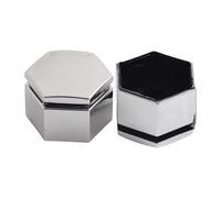 20 x 22 mm Tuercas de rueda para ruedas de coche, tapas hexagonales cromadas con herramienta de extracción incluida, cubierta de plástico ABS antioxidante