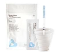 20 x Babyplan Test de Ovulación, Tiras de Test de Ovulación de Alta Sensibilidad con Vaso de Orina de Silicona- 99,6% de Precisión, Test de Fertilidad para Mujeres, Fácil de Realizar y Leer los Result