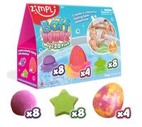 20 x bombas de baño Paquete Mega Value de Zimpli Kids, juego de regalo de bomba de baño en caja perfecta para niños, apto para veganos y libre de crueldad