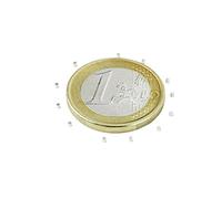 20 x Disco de Imán de neodimio Ø 1 mm, alto 1 mm redondo N45 (NdFeB) - sujeta 25 g - Imanes permanentes redondos circulares de Tierras Raras para la industria y el hogar