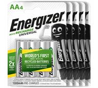 20 X Energizer Recargable Baterías Aa Universal 1300MAH Accu Nimh Paquete De 4