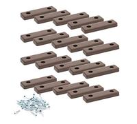 20 x separadores del Suelo/Almohadillas para Muebles/Patas para Muebles para atornillar | sossai® MG2 | Color: Marron | Tamaño: 50x14x5 mm | Incl. Tornillo