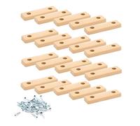 20 x separadores del Suelo/Almohadillas para Muebles/Patas para Muebles para atornillar | sossai® MG2 | Color: Beige | Tamaño: 50x14x5 mm | Incl. Tornillo