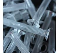 20 x tuercas y tornillos avellanados con agujero transversal, Plástico Acrílico transparente, M5 x 40mm - Tornillos de Plástico Acrílico, transparente tornillos de cabeza plana