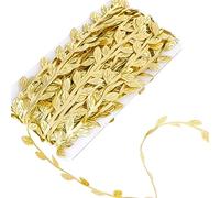 20 Yardas Hiedra Artificial Guirnalda de Hojas de Vid Cinta Decorativa de Hojas Plantas Artificiales para Manualidades Fiesta Guirnaldas Habitacion Plantas Artificiales Decorativas (dorado)