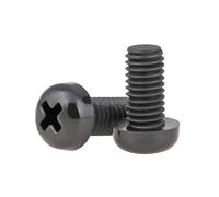 200-1000 unids/bolsa M2 M2.5 M3 M4 M5 negro blanco Nylon aislamiento plástico Phillips Cruz empotrada redonda tornillo de cabeza plana(Black,M2X10 1000pcs)