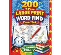 200 2-Page Large Print Word Find Puzzle Book: Easy to read, Easy on the eyes, perfect for any age, themed puzzles, relaxing puzzle book