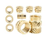 200/300/500 Uds tuerca de inserción de latón M2 M3 M4 M5 M6 insertos de rosca métrica tuercas de calor de fusión en caliente juego de tuercas de cobre de impresión 3d(300Pcs,M3x4x5)