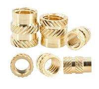 200/300/500 Uds. Tuerca termofusible de inserción de latón M2 M3 M4 M5 M6 insertos de impresión 3d roscados métricos de calor tuercas insertables de fusión en caliente Nutsert de cobre para impresora(
