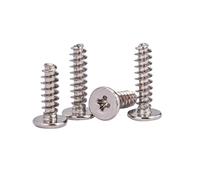 200-500 piezas M1.2-M3 tipo-CB acero al carbonio negro/niquelado ranura cruzada cabeza plana cola plana tornillos autoperforantes, M2.6x6x5mm(250 piezas)