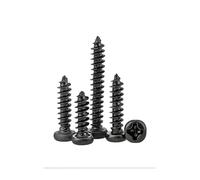 200/500 Uds M1 .2 .4 .5 .7 .8 M2 longitud 3-10mm negro acero al carbono Cruz Phillips Pan cabeza redonda tornillo autorroscante(8mm,M1.2-500pcs)