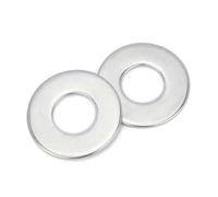 200 arandelas de metal de acero inoxidable 304 de gran tamaño, juntas planas grandes y anchas (0.21 pulgadas)