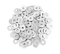 200 arandelas M5, arandelas planas de 5 x 15 mm, arandelas planas de reparación, arandelas de metal grandes, arandelas cromadas redondas lisas, arandelas de acero inoxidable, para tornillos y pernos