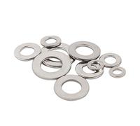 200 arandelas planas, acero inoxidable 304, general, metal, mantenimiento M4 M5 M6 M8(M6X10X0.5-200PCS)