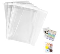 200 bolsas autoadhesivas transparentes A4 de 22 x 35 cm, bolsas de celofán autosellantes, bolsa de celofán A4 OPP, sobres transparentes, bolsa de embalaje sellable para ropa, tarjetas, fotos, dulces