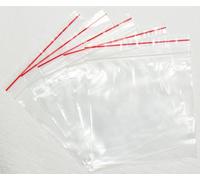 200 bolsas con cierre a presión transparentes, 100 x 120 mm, con perforación de 40 mµ, cierre deslizante