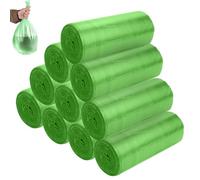 200 bolsas de basura de 20 l, especialmente resistentes e impermeables, reciclables para la cocina, para la recogida de residuos y reciclables (50 x 45 cm, verde)