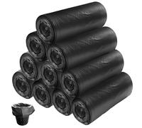 200 bolsas de basura de 20 l, reciclables para cocina, bolsas de basura orgánicas, especialmente resistentes e impermeables para la recogida de residuos y reciclables (50 x 40 cm, negro)