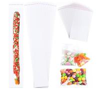 200 bolsas de celofán transparente, autosellantes, 100 bolsas para barra de pretzel (1.9 x 10.6 pulgadas) y 100 bolsas pequeñas (3.9 x 5.9 pulgadas) para dulces, galletas y golosinas, bolsas de regalo