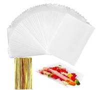 200 bolsas de celofán transparentes, 16 x 24 cm, para rellenar, bolsas de regalo transparentes, pequeñas bolsas para dulces