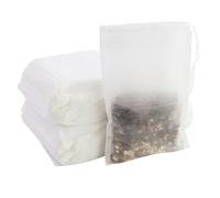 200 bolsas de té con cordón, 10 x 15 cm, bolsas de filtro de té, de tela no tejida, para hierbas medicinales, especias, café, té perfumado