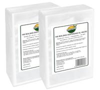 200 Bolsas de Vacío para Alimentos 20x30 cm Gofradas |Sin BPA, Sin PFAS y Sin Ftalatos | Certificadas para Contacto Alimentario | Congelación y Cocción | Fabricado en España