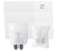200 bolsas de zapatos a prueba de polvo, bolsas de almacenamiento transpirables con cordón para viajes, zapatos, botas, bolsos, organizadores no tejidos