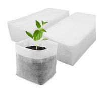 200 bolsas no tejidas para semilleros de plantas, bolsas de vivero, bolsa de cultivo de tela biodegradable, macetas de semillero de tela para cultivar, flores, árboles, verduras, bolsa de inicio de