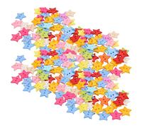 200 Botones de Estrellas, Botones de Resina de Colores Surtidos con 2 Agujeros, Botones de Decoración para Manualidades de Costura con Parte Trasera Plana para Coser Ropa, álbumes de Recortes,(19MM)