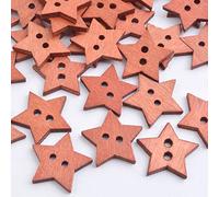 200 botones de madera de estrella con 2 agujeros en forma de estrella para coser botones de madera accesorios de bricolaje ropa de costura proyectos de manualidades decoración de álbumes de recortes,
