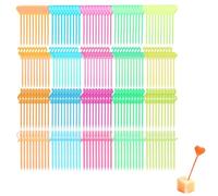 200 brochetas de plástico para frutas 8.1-8.5 cm multicolor, palillos de cóctel desechables para fiesta, boda, picnic y eventos