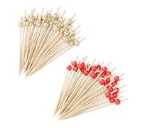 200 Brochetas Pequeñas De Cuentas Redondas, Brochetas De Frutas, Brochetas De Cócteles Creativas, Brochetas De Decoración De Alimentos, Artículos Para Fiestas