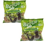 200 Caramelos Jengibre Bèguè | Pack de 2 bolsas de 100 caramelos c/u | Dulces de Jengibre Natural | Sabor Intenso y Refrescante