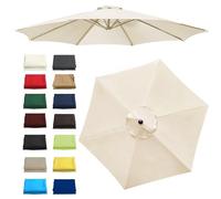 200 CM | 2.7 M | 300 CM | 6 Varillas | 8 Varillas Toldo De Repuesto Para Sombrilla, Cubierta De Toldo De Reemplazo De Sombrilla De Jardín Patio Mesa Mercado, Toldo De Recambio, Paño De Repuesto(Color:
