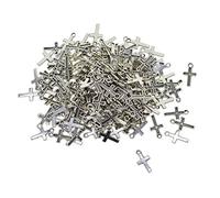 200 colgantes de plata tibetana con forma de cruz para hacer joyas