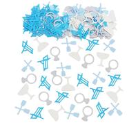 200 confeti de amor en el lago, decoración de mesa de despedida de soltera, confeti de último brindis en la costa, dispersión de mesa de playa costera azul, para decoración de fiesta de boda de Miss