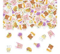 200 confeti de despedida de soltera con texto en inglés "She's Fresh off the market" para decoración de mesa de frutas y verduras para mujer, despedida de soltera, boda, compromiso, decoración de