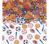200 confeti deportivo para mesas con purpurina, para baloncesto, béisbol, fútbol, fútbol, fútbol, fútbol, decoración de baby shower, suministros de fiesta de cumpleaños