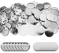 200 Conjuntos de Materiales de Fabricación de Insignias de Metal, KEYSAFER 32mm para la Máquina de Insignias, incluidas Arandelas de Plástico, y así sucesivamente