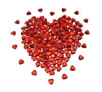 200 Cristales de Diamante de Corazón Rojo, 12 mm, Rubí Rojo