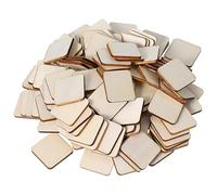 200 cuadrados de madera sin terminar para manualidades, cuadrados de madera en blanco de 1 pulgada, recortes de madera para manualidades, pintura, escritura, tallado, cartas, bricolaje