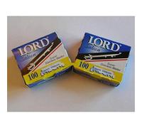 200 cuchillas de afeitar LORD Super Inoxidable de un solo borde para barberos