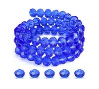 200 cuentas Briolette de cristal de 0.315 pulgadas | Forma de diamante rojo para hacer joyas y manualidades (azul, 8 mm)