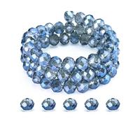 200 cuentas Briolette de cristal de 0.315 pulgadas | Forma de diamante rojo para hacer joyas y manualidades (29 minas, 8 mm)
