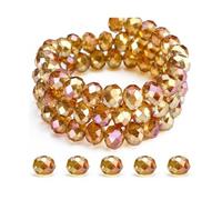 200 cuentas Briolette de cristal de 0.315 pulgadas | Forma de diamante rojo para hacer joyas y manualidades (05, vino, 6 mm)