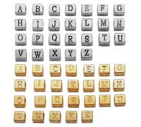 200 cuentas con letras acrílicas para joyas, letras cúbicas, accesorios artesanales, decoración de collares, pulseras y manualidades