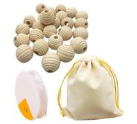 200 Cuentas De Madera En Forma De Espiral, 1 Bolsa De Almacenamiento, 1 Rollo De Hilo De Cuentas, Cuentas De Madera Para Enhebrar, Cuentas De Madera Natural, Juego De Cuentas De Madera Natural