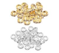 200 cuentas espaciadoras de metal para pulseras, accesorios de manualidades, cuentas de diamantes para hacer joyas y pulseras