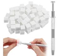 200 esponjas de uñas suaves para manicura de gel Ombre, esponjas para arte de uñas, cepillo de esponja, aplicador con 2 lápices de agarre para diseño de uñas degradado y degradado