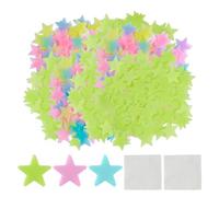 200 estrellas fluorescentes, estrellas fluorescentes, estrellas verdes fluorescentes, papel autoadhesivo, pegatinas de techo para dormitorio, estrellas luminosas en la habitación de los niños